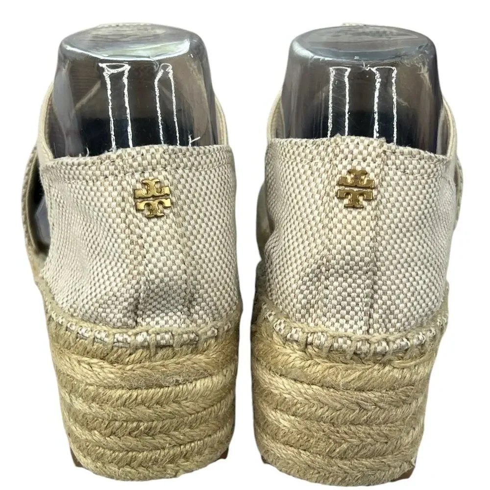 Tory Burch Women’s Catalina Cream Closed Toe Espadrille Size US 11
